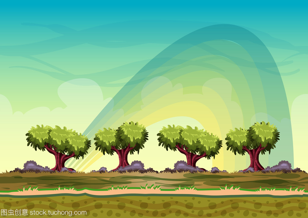 卡通矢量风景与分层 打造生动电脑动画的设计奥秘