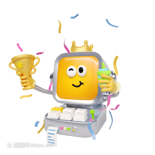 3D立体拟人风格 赋予卡通电脑与办公模型元素以鲜活生命